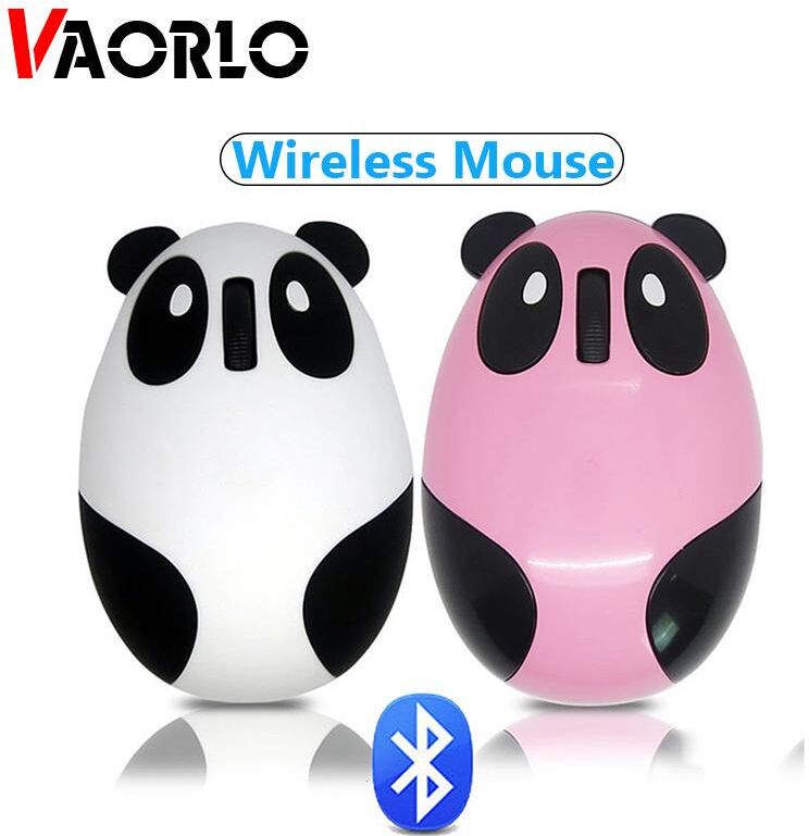 VAORLO Bluetooth Wireless Mouse Computer Optical Mouse Cute Cartoon Panda 1200DPI Mause Gaming Mice