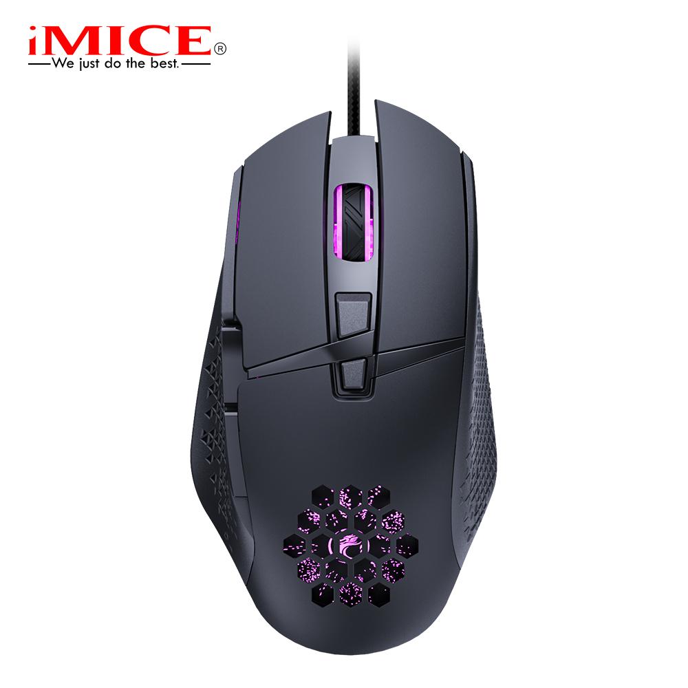 IMICE T90 New Wired Mouse Hollow-Out Gaming Mouce Mice 8Key Luminous 7200DPI Gaming Wired Mouse for PC Computer Tablet Laptop