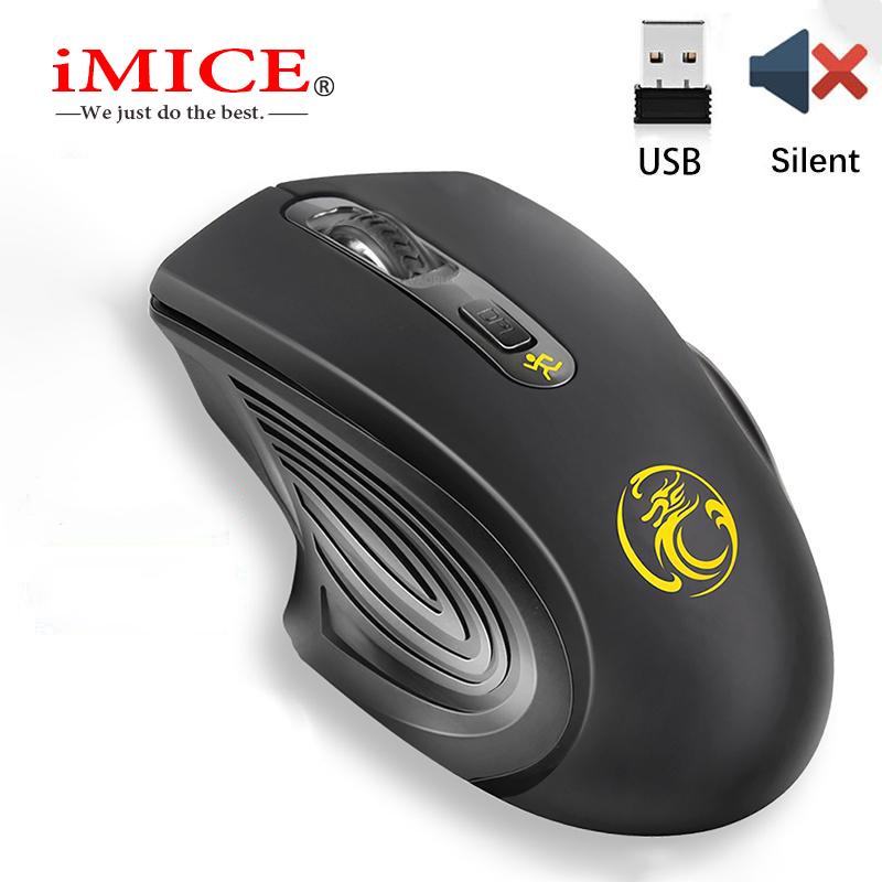 iMICE E1800 Wireless Mouse 2000DPI Game Mouse Optical Computer Mouse 2.4GHz Ergonomic Mice For Laptop PC Sound Silent Mouse