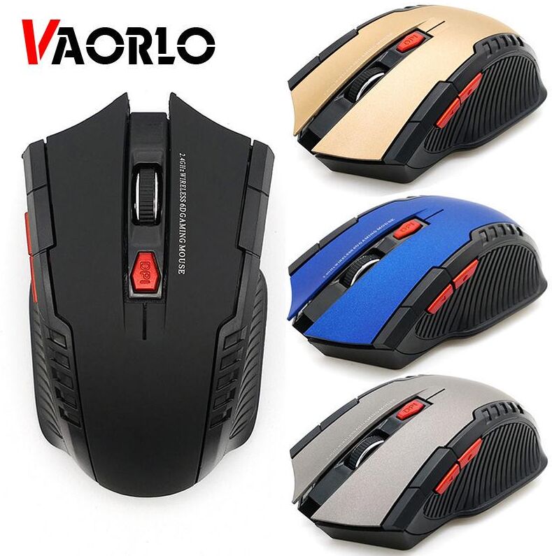 VAORLO 2.4GHz Optical Wireless Mouse Gamer 2000DPI Cordless Mice For Gaming Computer PC Laptop Cordless Mice