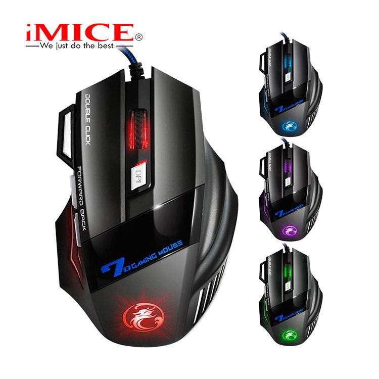 iMICE Ergonomic Wired Gaming Mouse 7 Button LED 5500 DPI USB Computer Mouse Gamer Mice X7 Silent Mause With Backlight For PC Laptop