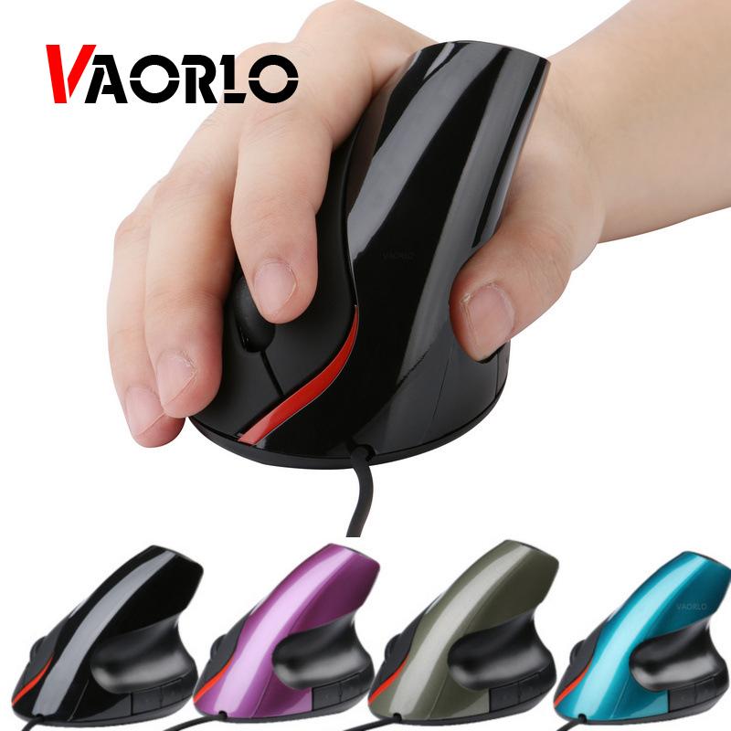 VAORLO Wired Vertical Mouse Ergonomic Protect Hands Mice For Computer Laptop Office Mouse