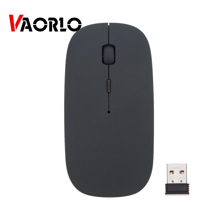 VAORLO 1600 DPI USB Optical Wireless Computer Mouse 2.4G Receiver Super Slim Mice For PC Laptop