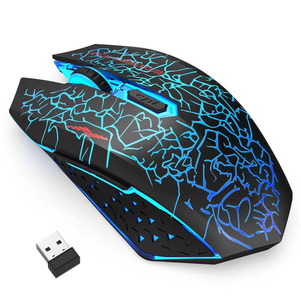 Essager Electronic Rechargeable Rgb Wireless Mouse 2.4ghz Usb Silent Dpi Adjustable Gaming Mice With Led Backlit Computer Gamer Mouse