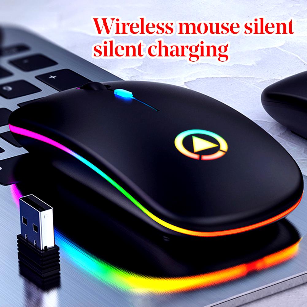 Industry & Business Computer Mall Optical Ergonomic Silent LED Mice   Gaming Mouse Rechargeable Wireless