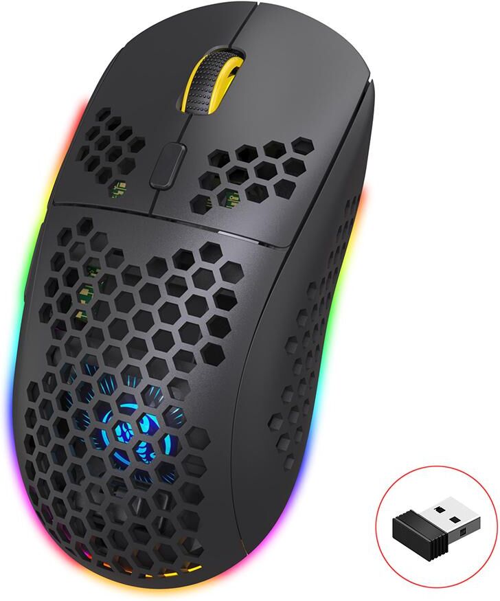 Essager Electronic 3600dpi Three-modes Wireless Bluetooth Mouse Rechargeable Type C Honeycomb Adjustable 2.4ghz Gamer Mice For Computer