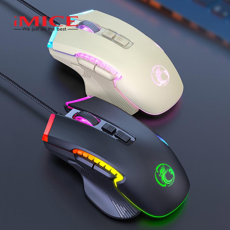 iMICE T70 Game Mouse 8D RGB Programmable Mice For Game Office Glowing 7200 DPI Gaming USB Wired 8 Buttons