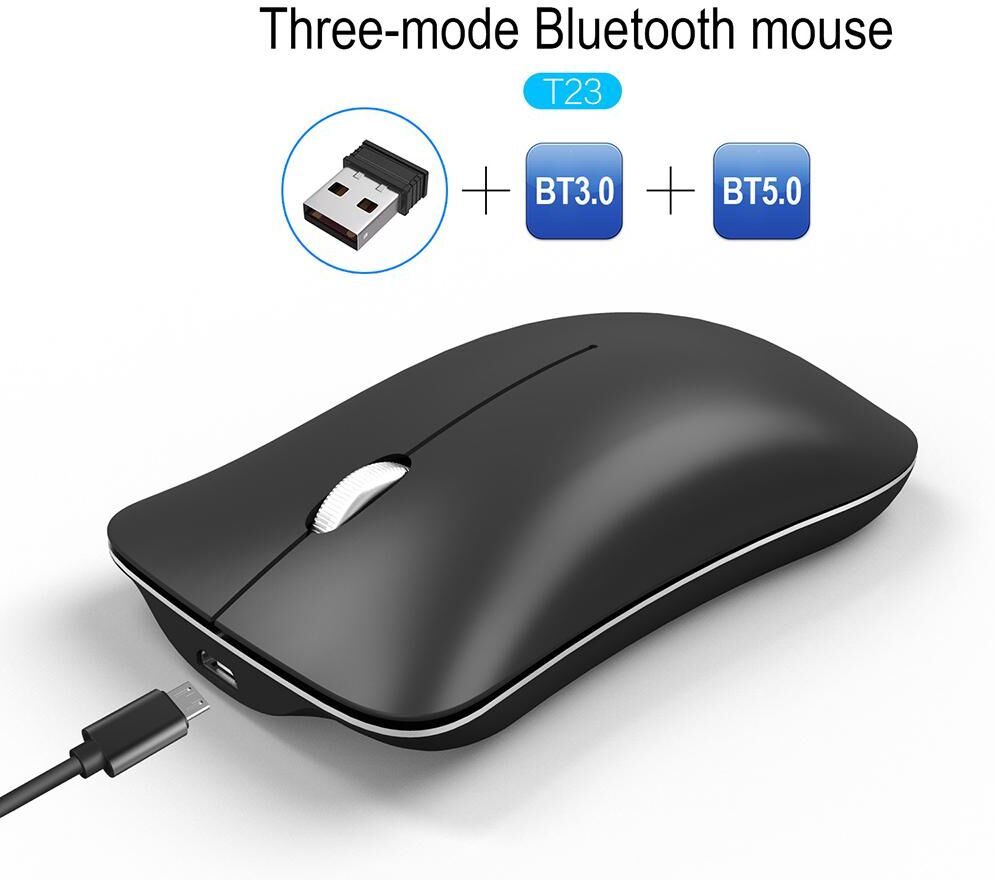 Essager Electronic Wireless Three-modes Mouse Bluetooth 3.0/5.0 Rechargeable Gaming 2.4g Portable Pink Mouse Silent Game Dual Mode Mice