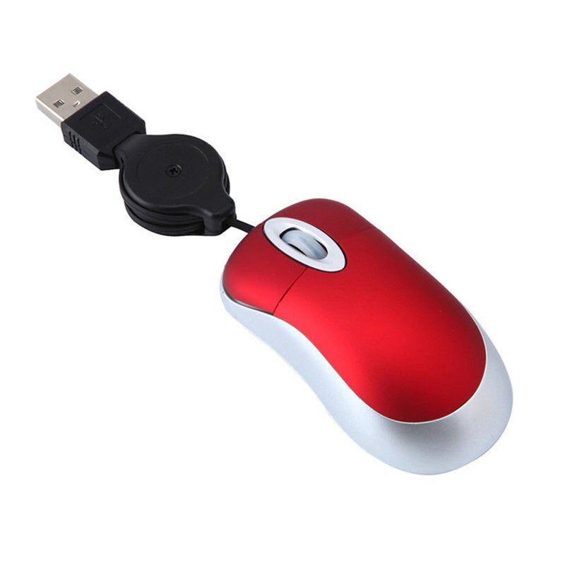HOD Health&Home Mini Portable Optical Wired Mouse Professional Usb Retractable Cable Computer Gaming Ergonomic Mice For Pc Laptop