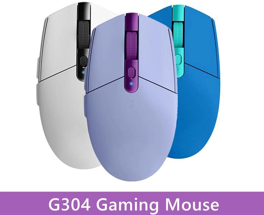 Global Discount01 G304 computer gaming 2.4G wireless mouse ergonomic mouse HERO Engine 12000DPI For LOL PUBG Fortnite Overwatch