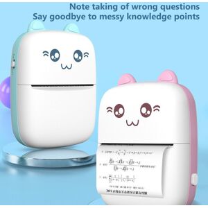 1 Pcs Portable Thermal Printer Mini Bluetooth Wireless Photo Pocket Thermal Label Printer Multifunctional HD Mini Printer YSXX