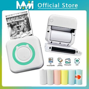 JR-Studio Portable Mini Thermal Printer Wirelessly BT 203dpi Photo Label Memo Wrong Question Printing With USB Cable Imprimante Portable