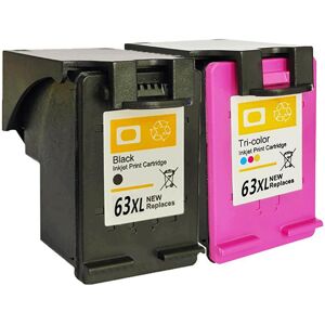 loverapple 2x 63 XL Ink Cartridge Colorful &Black For HP OfficeJet 3830 4650 4655 5255 ENVY