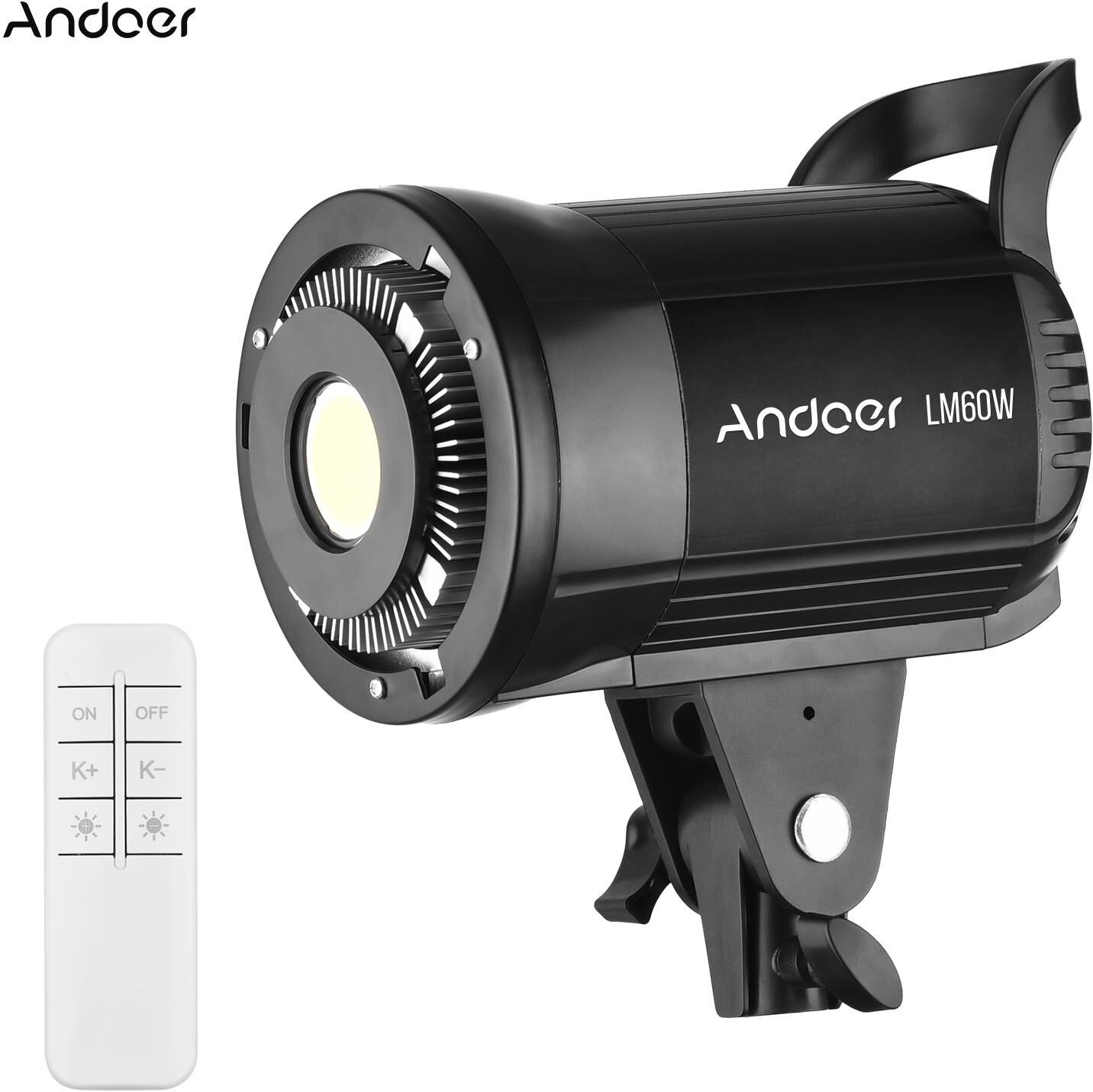 Andoer LM60W Portable LED Photography Fill Light 60W Studio Video Light 5600K Dimmable Bowens Mount