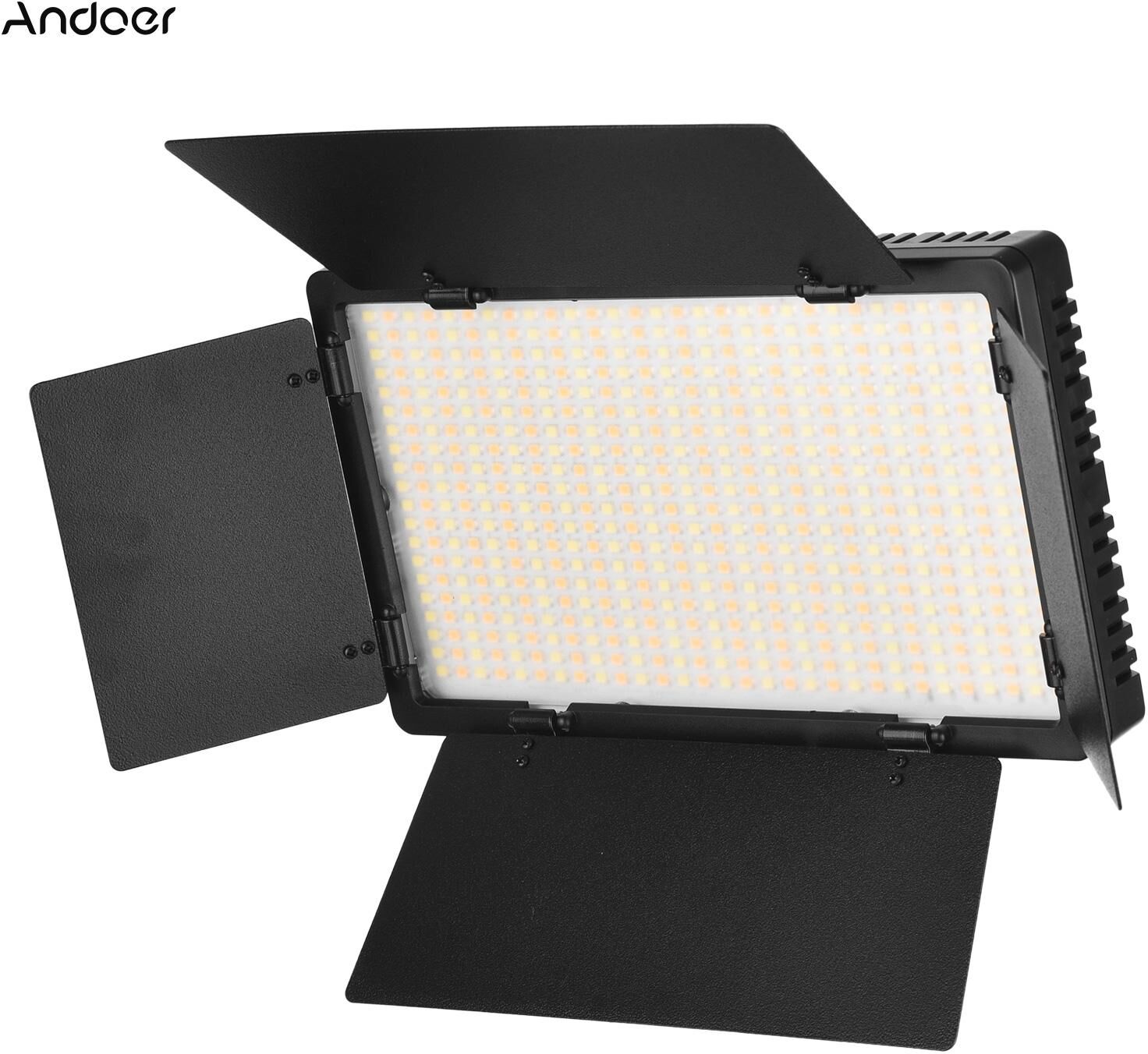 Andoer LED-600 LED Video Light Professional Photography Light Panel 600PCS Bright Light Beads