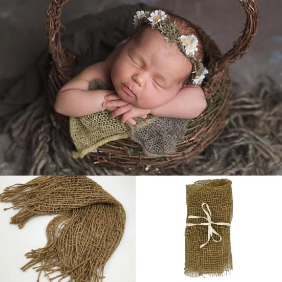 Toy Newborn Shooting Props Professional Backdrop Blanket Braided Linen Rope Photography Props for Infant