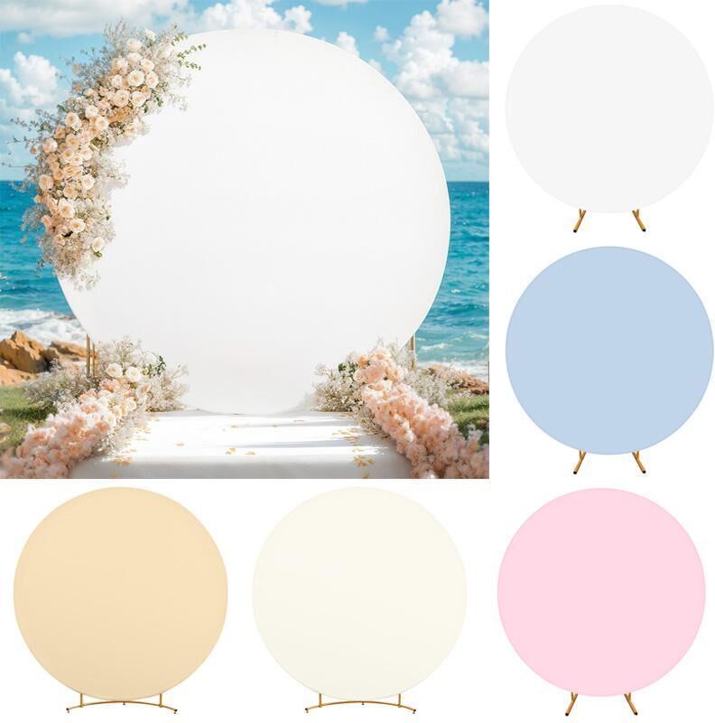 1N Accessories 1PC Wedding Party Decorations Photography Background Backdrop Cloth Cover Round