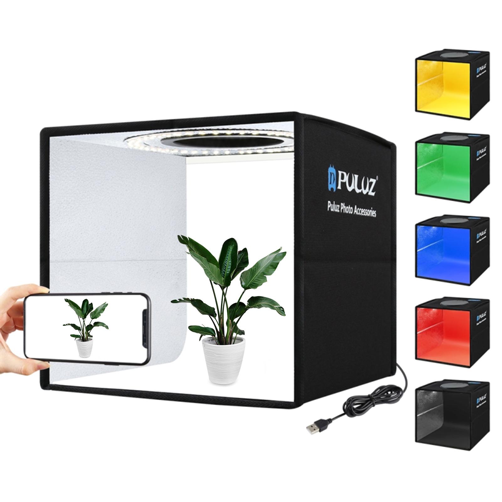 TOMTOP JMS PULUZ Soft Box Set Portable Folding Photo Lighting Modifier Photography Tent Box with 12 Colors
