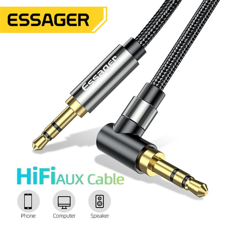 Essager AUX Cable 3.5mm Jack Audio Cable For Speaker Wire Headphone Car 3.5 mm Jack Hifi Aux Adapter Cord For Xiaomi mi Laptop