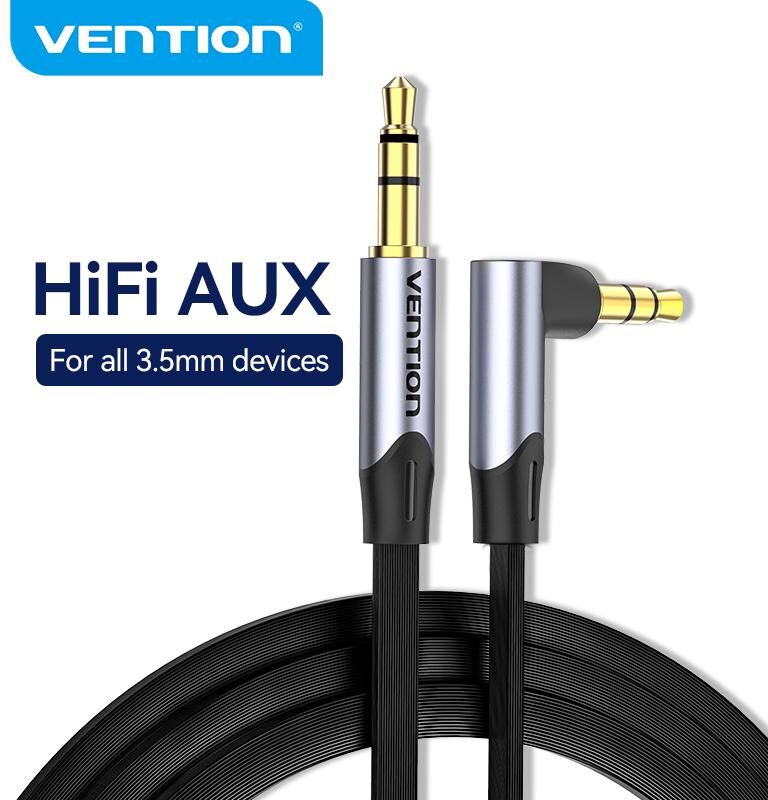 Vention Audio Cable 3.5 mm Male to Male Stereo Audio 90 Degree Right Angle Cable for Car Headphone MP3 MP4 0.5m 1m 1.5m Cable