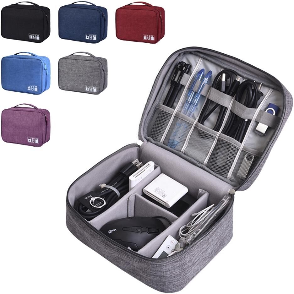 Great Mall Electronic Organizer Travel Universal Cable Organizer Electronics Accessories Storage Bag Gadget Gear Cases for Kindle, Smartphone, Cable, Charger