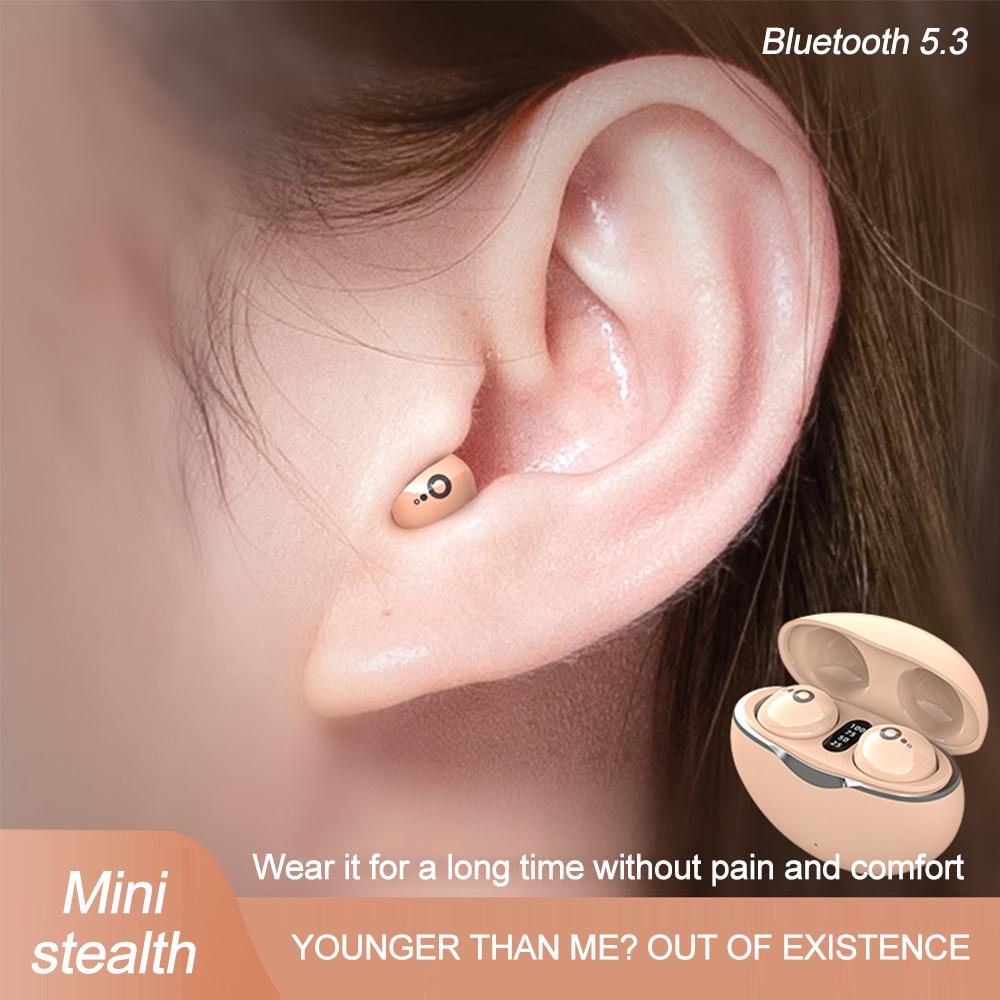 Meiteai-Electronics Mini Bluetooth 5.3 Headphones True Wireless Invisible In-Ear Earphones Gaming HIFI Stereo Noise Reduction Earbuds 20H Music Time