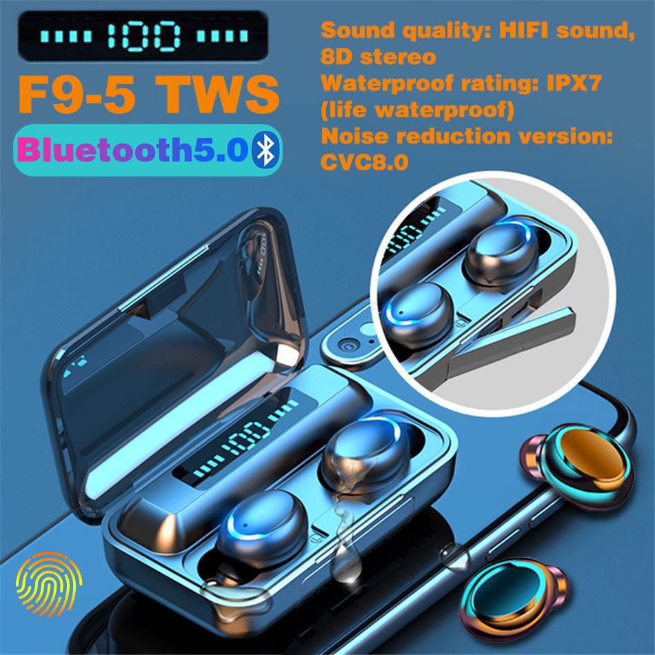 PY-Electronic Bluetooth Headset Wireless Noise Reduction Stereo Waterproof Headphones with 3500mAh Power Bank