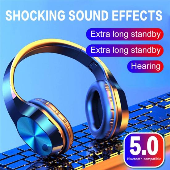 LOMEII Electronic 1 Set T5 Wireless Headphone Bluetooth-compatible 5 Intelligent Noise Reduction Stereo Surround Subwoofer Support