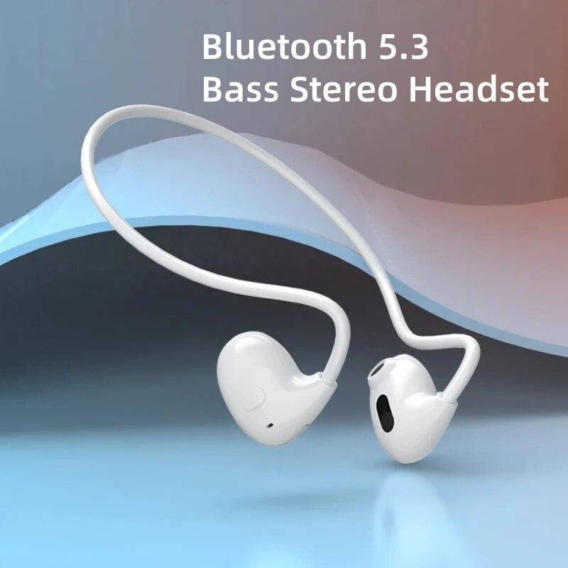 Meiteai-Electronics Wireless Bluetooth 5.3 Earphone Bass Stereo Headset Sports Headphone Noise Reduction Waterproof Headphone for Hua Wei Xiaomi iphone