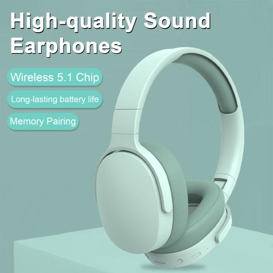 LOMEII Electronic Bluetooth-compatible 5.1 Headphone Foldable HiFi Stereo Sound Long Battery Life Noise Cancelling Wireless Over-Ear Desktop Gaming Headset