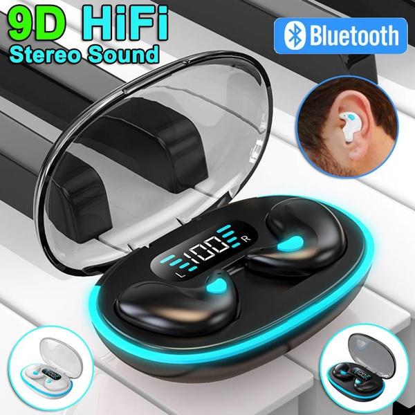 Electronic Welfare Mall Wireless Ultra-Thin Not In-Ear Sleeping Earphones True Wireless Bluetooth 5.3 Headphones TWS Waterproof Sports Headset HiFi Stereo Music Earbuds