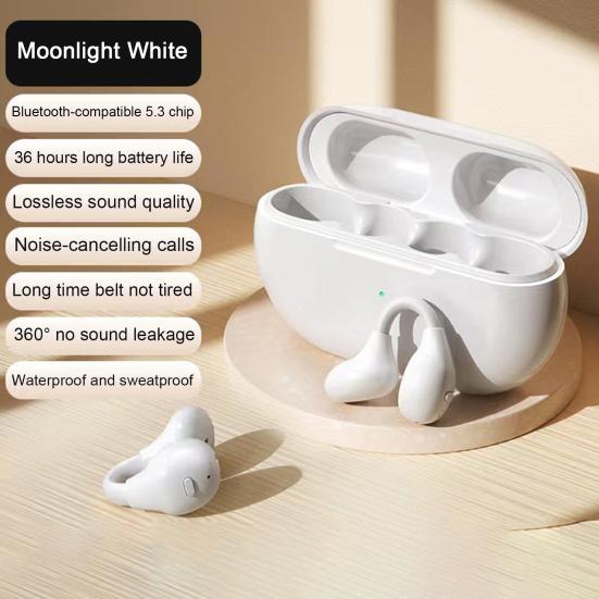 LOMEII Electronic Wireless Earphones Ear-clip Stereo Surround Bluetooth-compatible Bone Conduction Sports Headphones