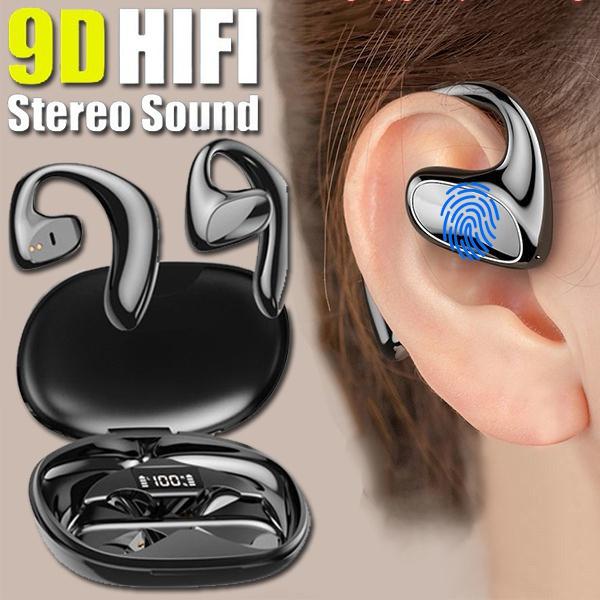 Electronic Welfare Mall S900 Bone Conduction Ear Hook Wireless Bluetooth 5.1 Headset Sports Touch Control Earpiece LED TWS Earplug