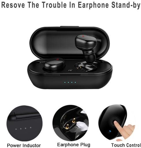 LOMEII Electronic Y30 Stylish Bluetooth-compatible Headsets Comfortable to Wear Bluetooth-compatible 5.0 Long Standby Time