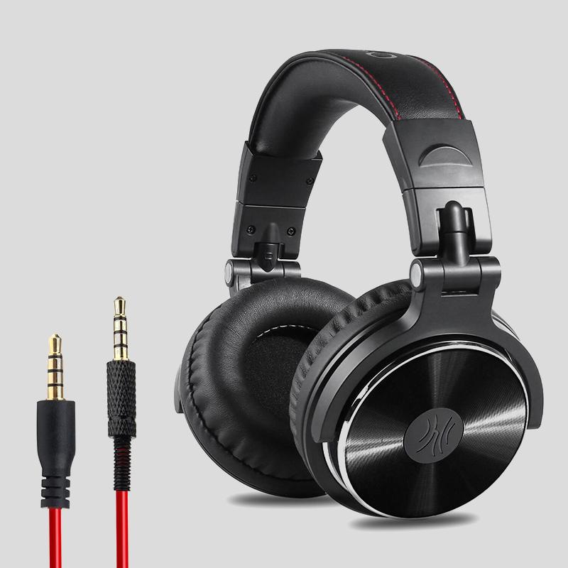 Electronic capabilities Wired Studio Headphones Stereo Professional DJ Headphone with Microphone Over Ear Monitor Earphones Bass Headsets