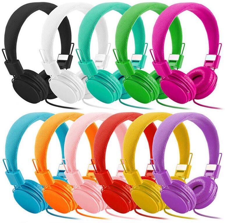 Trendy Music Kids Wired Ear Headphones Stylish Headband Earphones for iPad Tablet