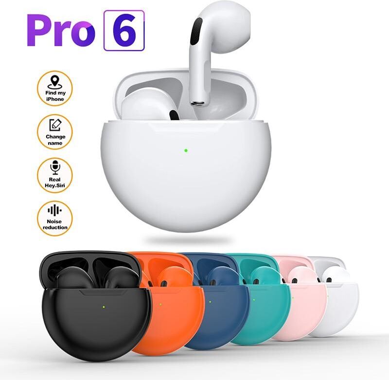 Cherry baby Pro6 TWS Bluetooth Headset Pinch Touch 5.0 Bluetooth Headphone Sports Earphone With Microphone For Apple IPhone Xiaomi Huawei