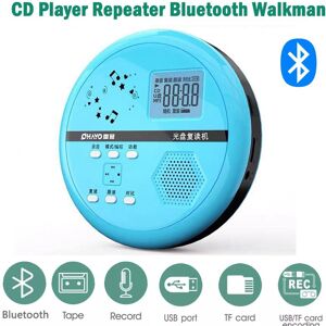 KaWaLL Fashion Portable CD Player Walkman Repeater Retro Bluetooth Home Dvd Player Student CD Player English Learning Machine TF Card USB