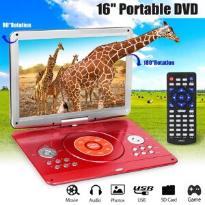 Sea Global 14 inch Portable DVD Player Rotatable Screen Media DVD for Game TV Support MP3 MP4 VCD CD Player for Home and Car
