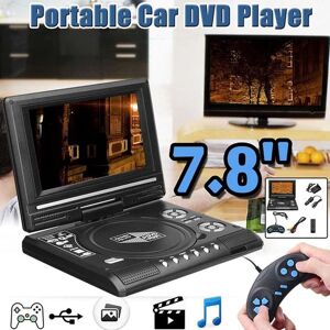 icreative Callaa 7.8 Inch Portable Home Car DVD Player VCD CD MP3 HD DVD Player Analog TV USB SD Cards RCA Game LCD 16:9 Rotate