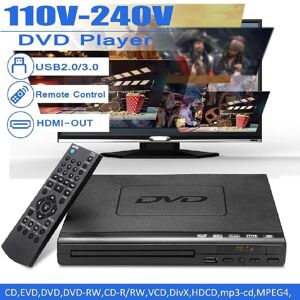 Crown Global Multi System 1080P DVD Player Portable USB 2.0 3.0 DVD Player Multimedia Digital DVD TV Support HDMI CD SVCD VCD MP3