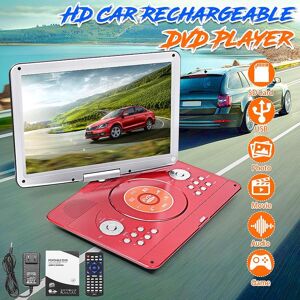 Decor Dream Portable DVD Player Rotatable Screen 14 inch Multi Media DVD for Game TV Function Support MP3 MP4 VCD CD Player for Home and Car