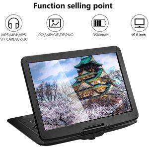 Sea Global 15.6'' Portable DVD Player HD VCD CD TV 270 Degree Rotation Screen HD Video Player Travel Mini DVD Playing Device