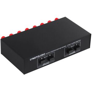 TOMTOP JMS LINEPAUDIO 2 In 2 Out Speaker Selector Switch Audio Signal Switcher Power Amplifier Audio Receiver