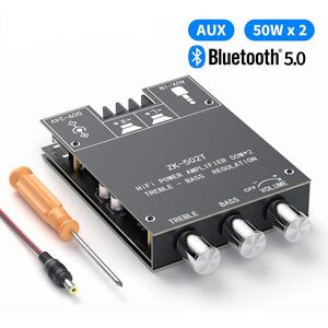 Colorful Journey Audio Bluetooth 5.0 Audio Receiver Amplifier Board Wireless Power Digital AUX Amp Module Bass & Treble TPA3116D2 50W x2