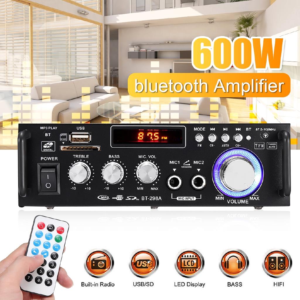 Ideal World 600W Mini Amplifier Professional Amplifiers Audio bluetooth Home Amplifier Subwoofer Amplifier Home Theater Sound System