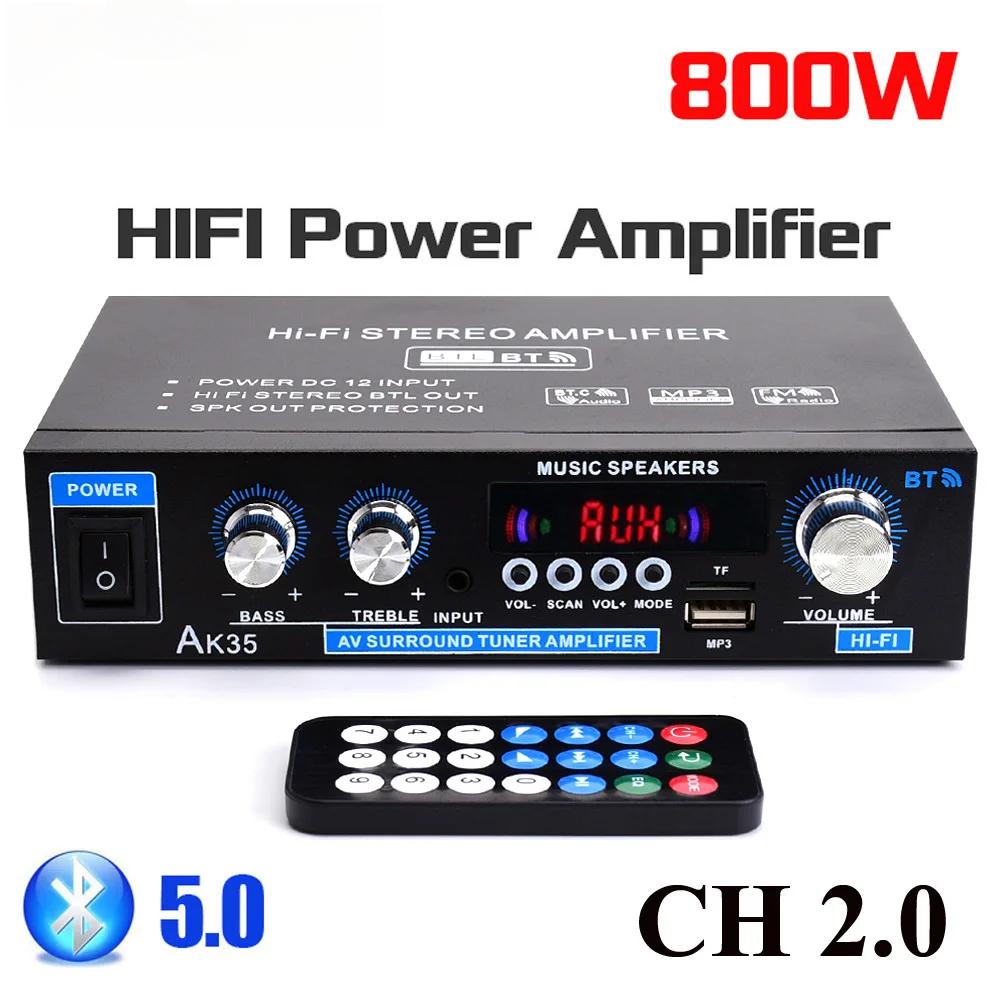 Bobo Life AK35 800W Home Digital Amplifiers 100-240V 12V Bass Audio Power Bluetooth AMP Hifi FM Subwoofer Speakers