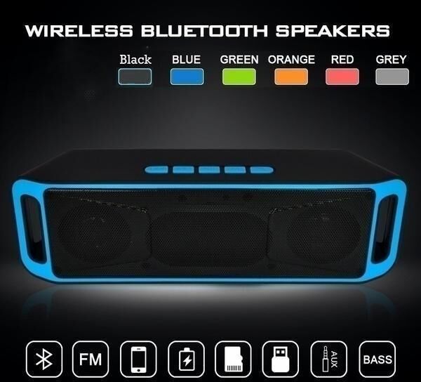 CH-3C Electronics SC208 Speaker Hifi Portable Wireless Bass Bluetooth 4.0 Stereo Speaker TF USB FM