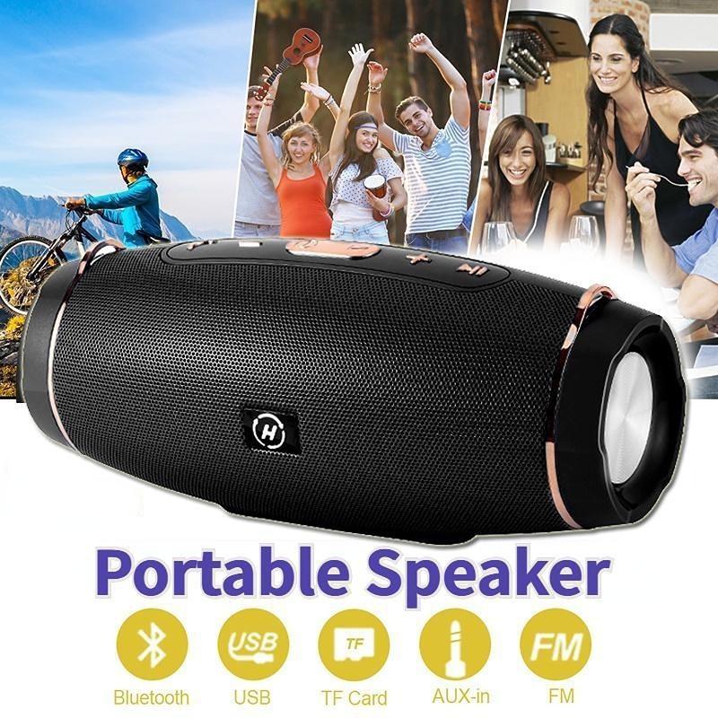 Happy toadd cart New Professional IPX7 Waterproof Portable Small Bluetooth Speaker Outdoor Column Stereo HiFi Wireless Speakers