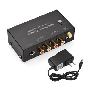 TOMTOP JMS M/M Phono Preamp with Power Switch Ultra-compact Phono Preamplifier Turntable Preamp with RCA